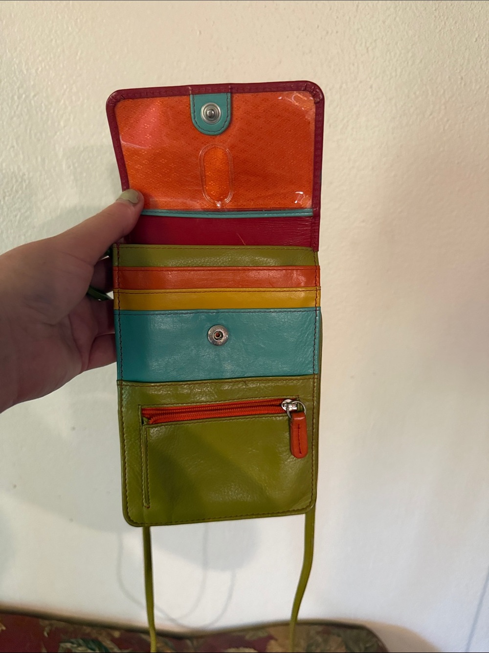Original PRYM vintage leather purse wallet travel